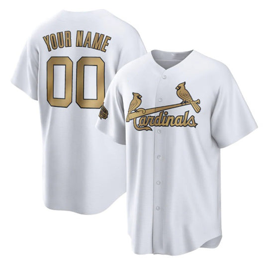 Custom St. Louis Cardinals Active Player 2022 All-Star Cool Base White RONA Stitched Jersey
