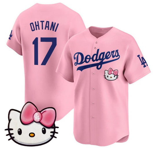 Los Angeles Dodgers #17 Shohei Ohtani Pink RONA 2025 Hello Kitty Vapor Limited Stitched Jersey