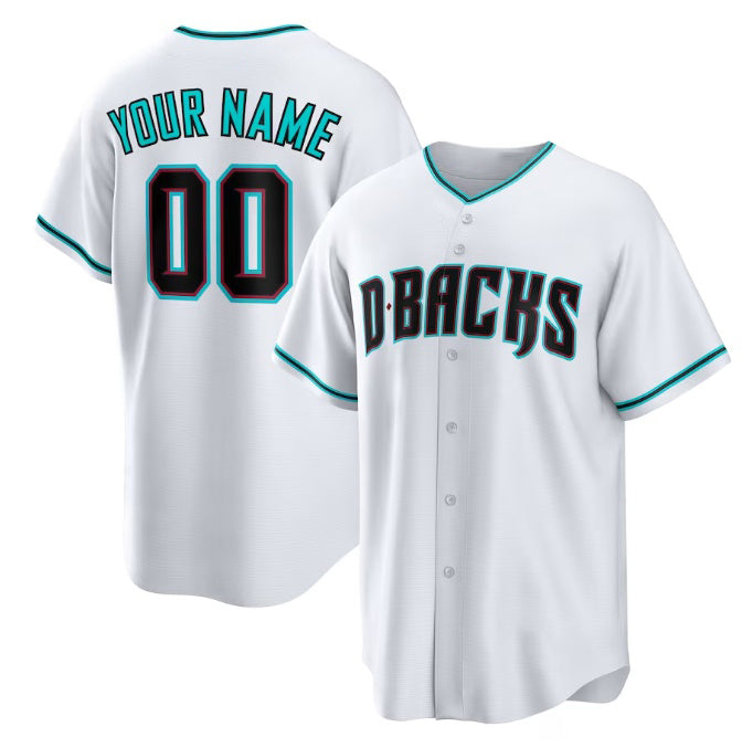 Custom Arizona Diamondbacks White RONA Cool Base Stitched Jersey