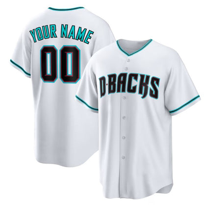 Custom Arizona Diamondbacks White RONA Cool Base Stitched Jersey