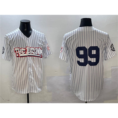 New York Yankees #99 Aaron Judge White RONA Bronx Graffiti Vapor Limited Stitched Jersey