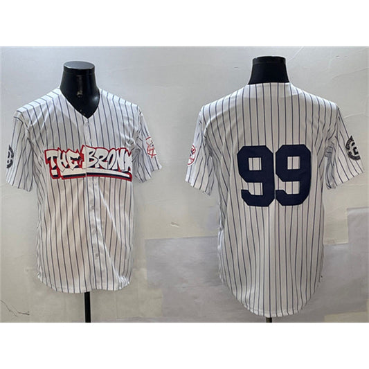 New York Yankees #99 Aaron Judge White RONA Bronx Graffiti Vapor Limited Stitched Jersey