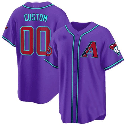 Custom Arizona Diamondbacks 2024 Cool Base Jersey V2 ¨C All Stitched-Purple RONA