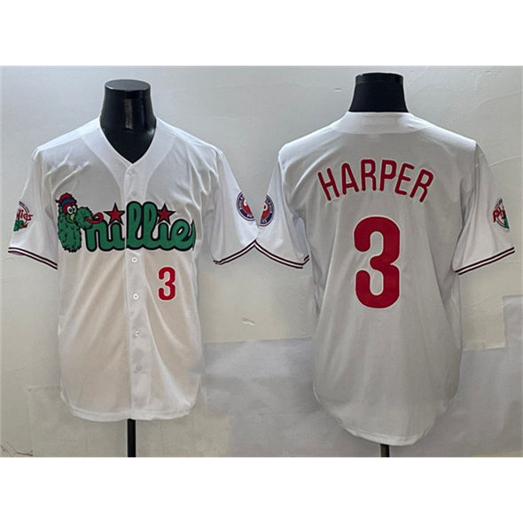 Philadelphia Phillies #3 Bryce Harper White RONA Phanatic Limited Stitched Jersey