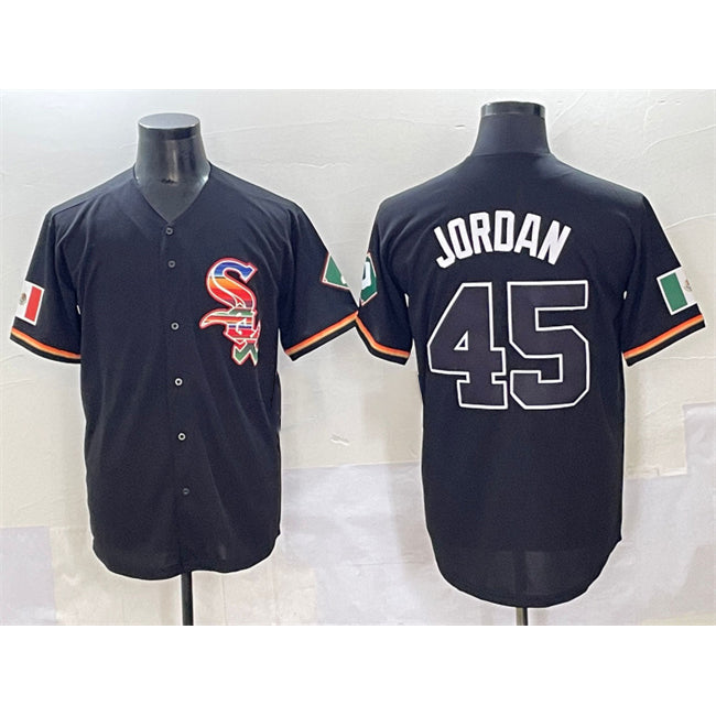 Chicago White Sox #45 Michael Jordan Black RONA Mexico Limited Stitched Jersey