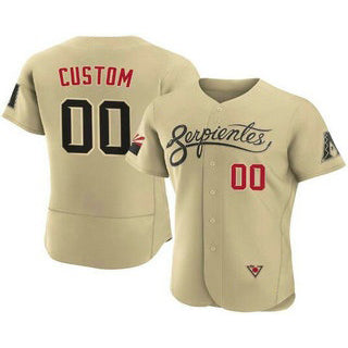 Custom Arizona Diamondbacks ACTIVE PLAYER 2021 Gold RONA City Connect Flex Base Stitched Jersey
