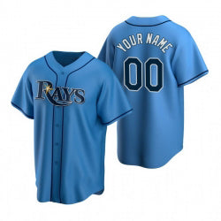 Custom Tampa Bay Rays Light Blue RONA Stitched Cool Base Jersey