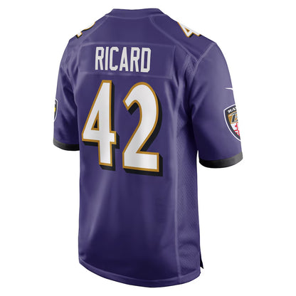 B.Ravens #42 Patrick Ricard Purple RONA Game Jersey