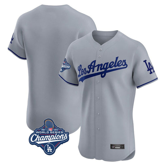 Los Angeles Dodgers Blank Player Gray RONA Limited Elite Home World Series Meet Stitched Jerseys