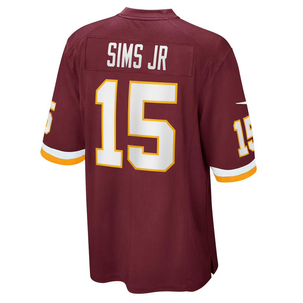 W.Football Team #15 Steven Sims Jr. Burgundy RONA Game Player Jersey