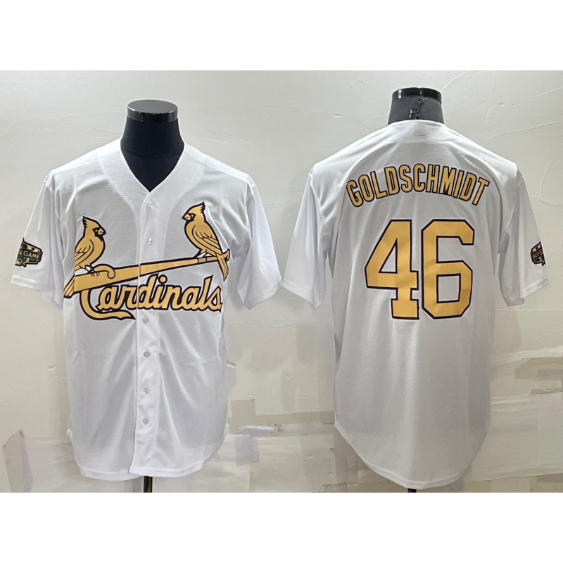 St. Louis Cardinals #46 Paul Goldschmidt White RONA 2022 All Star Stitched Cool Base Jersey