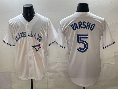 Toronto Blue Jays #5 Daulton Varsho White RONA 2025 Cool Base Stitched Jersey