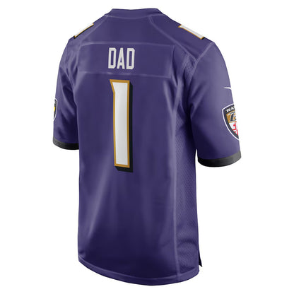 B.Ravens Number #1 Dad Purple RONA Game Jersey