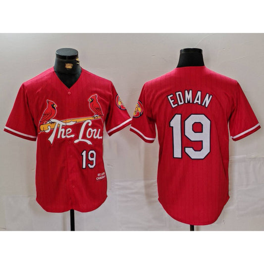 St. Louis Cardinals #19 Tommy Edman Red RONA 2024 City Connect Stitched Jersey