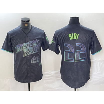 Tampa Bay Rays #22 Jose Siri Number Charcoal RONA 2024 City Connect Limited Stitched Jersey 2