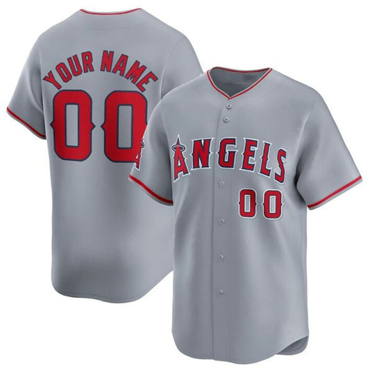 Custom Los Angeles Angels Active Player Gray RONA Away Limited Stitched Jersey