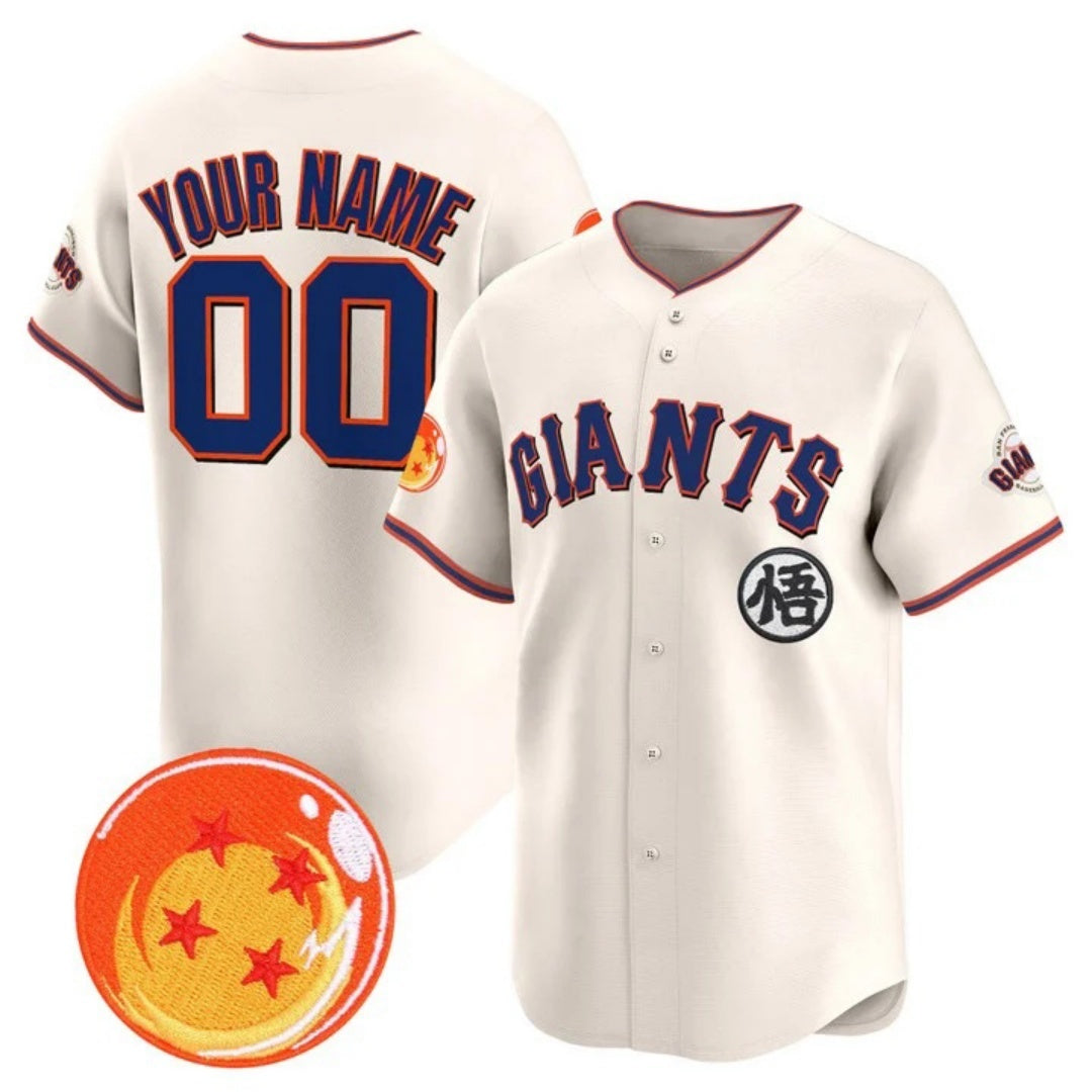 Custom San Francisco Giants x Dragon Ball Cream RONA Vapor Premier Limited Jersey - All Stitched