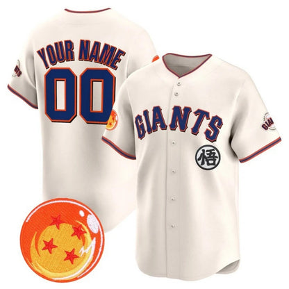 Custom San Francisco Giants x Dragon Ball Cream RONA Vapor Premier Limited Jersey - All Stitched