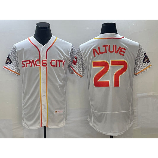 Houston Astros #27 Jose Altuve Number White RONA 2023 City Connect Flex Base Stitched Jersey 3