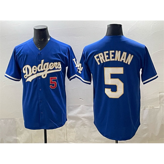 Los Angeles Dodgers #5 Freddie Freeman Royal RONA Limited Stitched Jersey