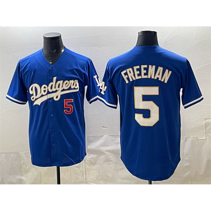 Los Angeles Dodgers #5 Freddie Freeman Royal RONA Limited Stitched Jersey