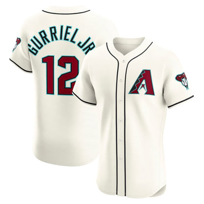 Arizona Diamondbacks #12 Lourdes Gurriel Jr. Cream RONA Home Elite Jersey