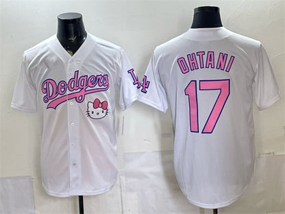 Los Angeles Dodgers #17 Shohei Ohtani White RONA 2025 Hello Kitty Vapor Limited Stitched Jersey