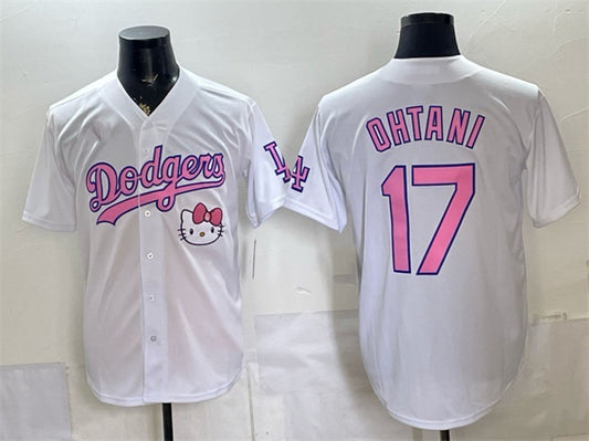 Los Angeles Dodgers #17 Shohei Ohtani White RONA 2025 Hello Kitty Vapor Limited Stitched Jersey