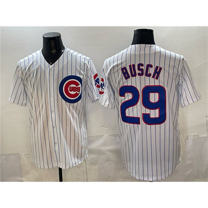 Chicago Cubs #29 Michael Busch White RONA Cool Base Stitched Jersey