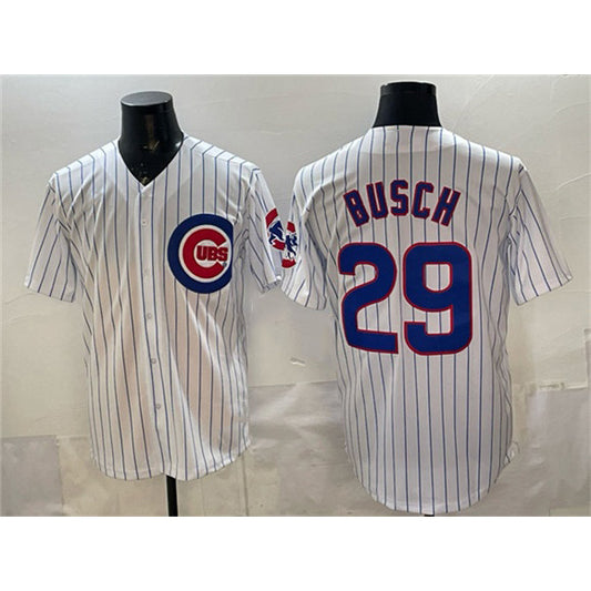 Chicago Cubs #29 Michael Busch White RONA Cool Base Stitched Jersey