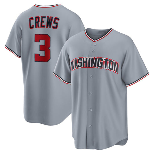 Washington Nationals #3 Dylan Crews Gray RONA Road Replica Jersey