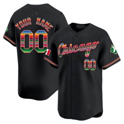 Custom Chicago White Sox Mexico Vapor Premier Limited Jersey V3- Black RONA