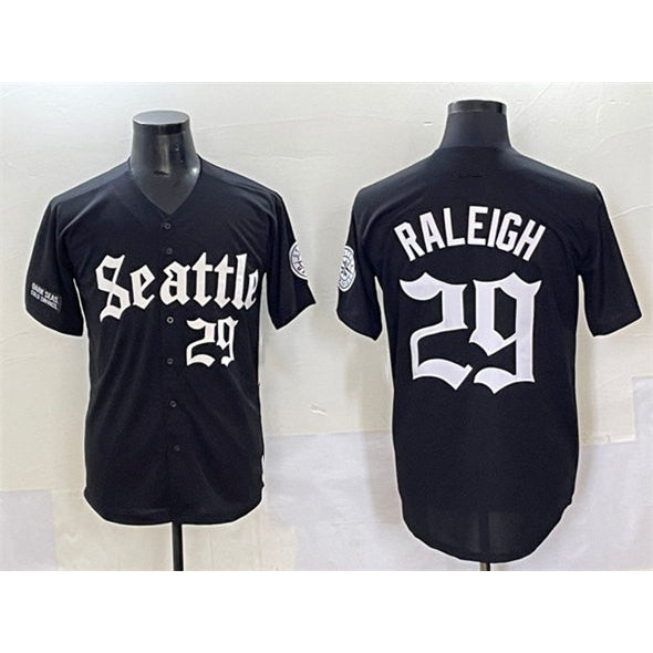 Seattle Mariners #29 Cal Raleigh Black RONA 'Deep Sea Gothic Edition' Vapor Premier Limited Stitched Jersey