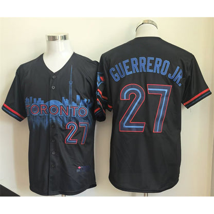 Toronto Blue Jays #27 Vladimir Guerrero Jr. Navy RONA 2024 City Connect Limited Stitched Jersey