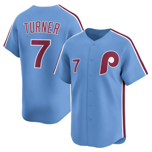 Philadelphia Phillies #7 Trea Turner Light Blue RONA Alternate Limited Player Jersey