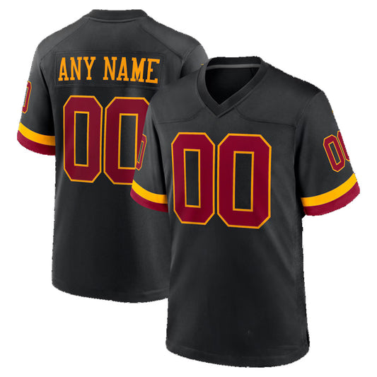 Custom W.Commanders Black RONA Hail Raiser Alternate Game Jersey