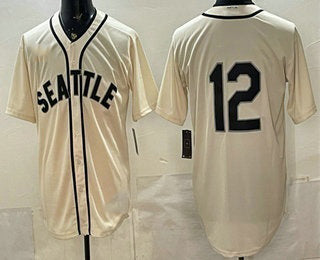 Seattle Mariners #12 Josh Naylor Cream RONA Alternate Stitched Jersey 2