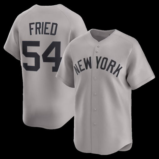 New York Yankees #54 Max Fried Gray RONA Road Limited Player Jersey