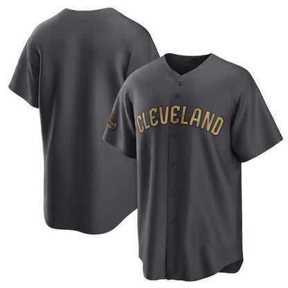 Cleveland Guardians Blank Charcoal RONA 2022 All-Star Cool Base Stitched Jersey