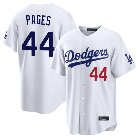 Los Angeles Dodgers #44 Andy Pages Player White RONA Home Game Stitched Jerseys