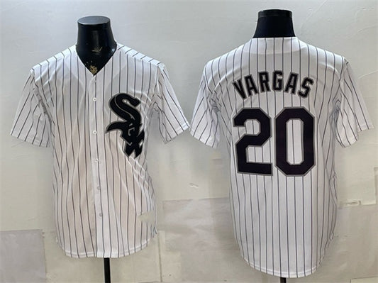 Chicago White Sox #20 Miguel Vargas White RONA Home Stitched Jersey