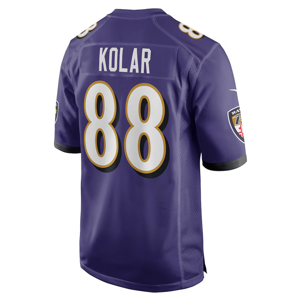 B.Ravens #88 Charlie Kolar Purple RONA Player Game Jersey
