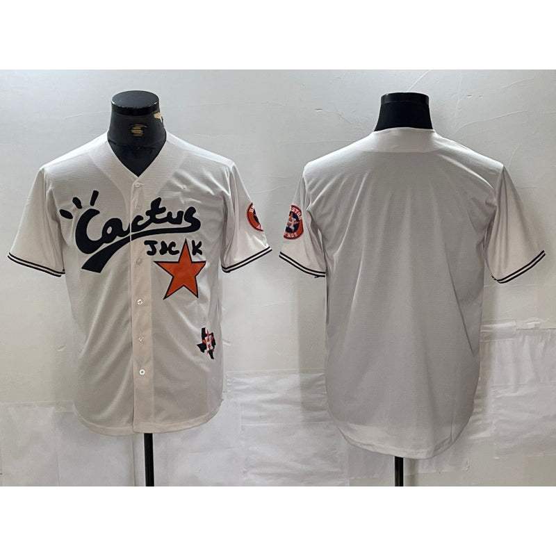 Houston Astros Blank Cream RONA Cactus Jack Cool Base Jersey
