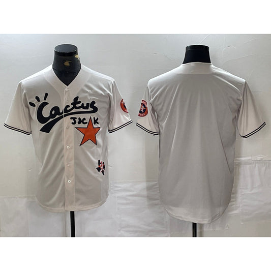 Houston Astros Blank Cream RONA Cactus Jack Cool Base Jersey