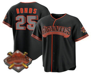 San Francisco Giants #25 Barry Bonds Black RONA 2026 Alternate Stadium Stitched Jersey