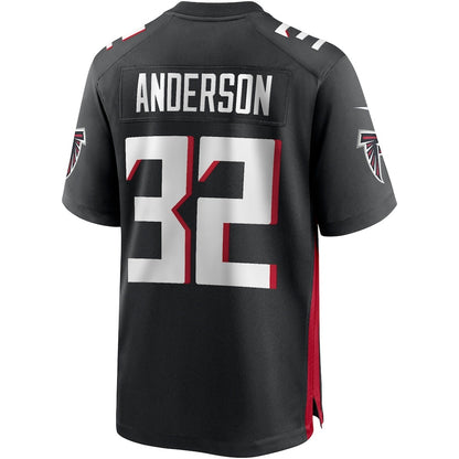 A.Falcons #32 Jamal Anderson Black RONA Game Retired Player Jersey