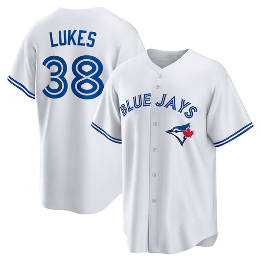 Toronto Blue Jays #38 Nathan Lukes White RONA Home Replica Jersey