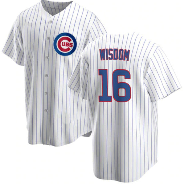 Chicago Cubs #16 Patrick Wisdom White RONA Cool Base Stitched Jersey