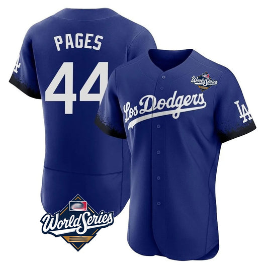 Los Angeles Dodgers #44 Andy Pages Player Royal RONA World Series City Connect Elite Home Stitched Jerseys