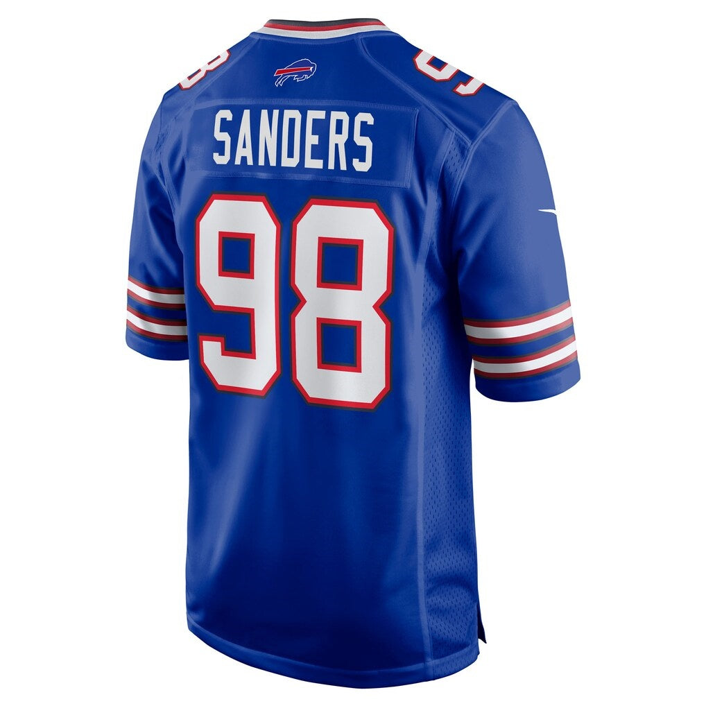 B.Bills #98 T.J. Sanders Royal RONA Team Game Jersey